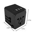 thumbnail image 2 of Adaptador de viaje universal. Cargador de pared internacional. Adaptador de enchufe de CA con alimentación inteligente de 5 A y tipo C para EE. UU., UE, Reino Unido y Australia., 2 of 9