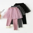 thumbnail image 6 of Uccdo 1-9T Girls Winter Warm Thicken Fleece Leggings Tulle Tutu Skirts Pantskirt Skinny Pants, Pack of 1, 6 of 7