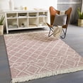 thumbnail image 5 of Hauteloom Dacudao Wool Hallway, Kitchen Runner Rug - Bohemian, Transitional - Burgundy, Dusty Pink, Cream - 2'6" x 8', 5 of 8