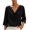 Black, variant on 3/4 Length Sleeve Womens Blouses Dressy Casual Work Tops Cowl Neck Linen Shirts Loose Business Shirt Summer Tunics,Light Purple 2XL