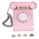 thumbnail image 3 of Teléfono de escritorio retro rosa, juguete telefónico de simulación para niños, juguete telefónico de simulación, juguetes telefónicos antiguos, artesanía excepcional, 3 of 8