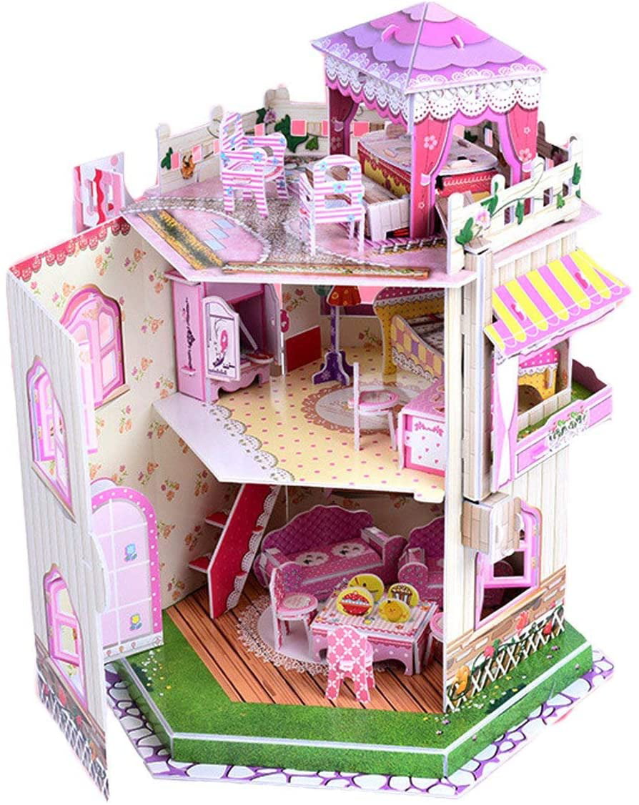 Jigsaw 3D Puzzle sweet bedroom Assembly Model for girls Gift  DIY crafts