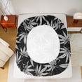 thumbnail image 5 of jejeloiu Gray Rustic Leaf Twin Sheet Sets,Tropical Botanical Bedding For Adults 3 Pieces, 5 of 7