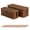 Brown-Set (L+M), variant on Cable Management Box Natural M Rattan Style Cord Organizer for Desk Home Office