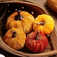 thumbnail image 4 of 12Pcs Artificial Fake Velvet Pumpkins Decoration For Thanksgiving Fall Home Decor, Flannel Material Lifelike Realistic Colorfast Lightweight Odorless, Ideal For, 4 of 7