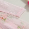 thumbnail image 4 of AMERTEER Fille Automne Robe Manches Longues Col Rond Broderie Florale Dentelle Robe Enfants Tulle Robe, 4 of 6
