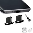 thumbnail image 1 of VIWIEU Tapones de cubierta de puerto USB tipo C Protectores de tapa antipolvo de metal 2 piezas compatibles con Samsung Galaxy S23/S22/S21 MacBook Pro Air (negro), 1 of 5