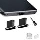 thumbnail image 1 of VIWIEU Tapones de cubierta de puerto USB tipo C Protectores de tapa antipolvo de metal 2 piezas compatibles con Samsung Galaxy S23/S22/S21 MacBook Pro Air (negro), 1 of 5