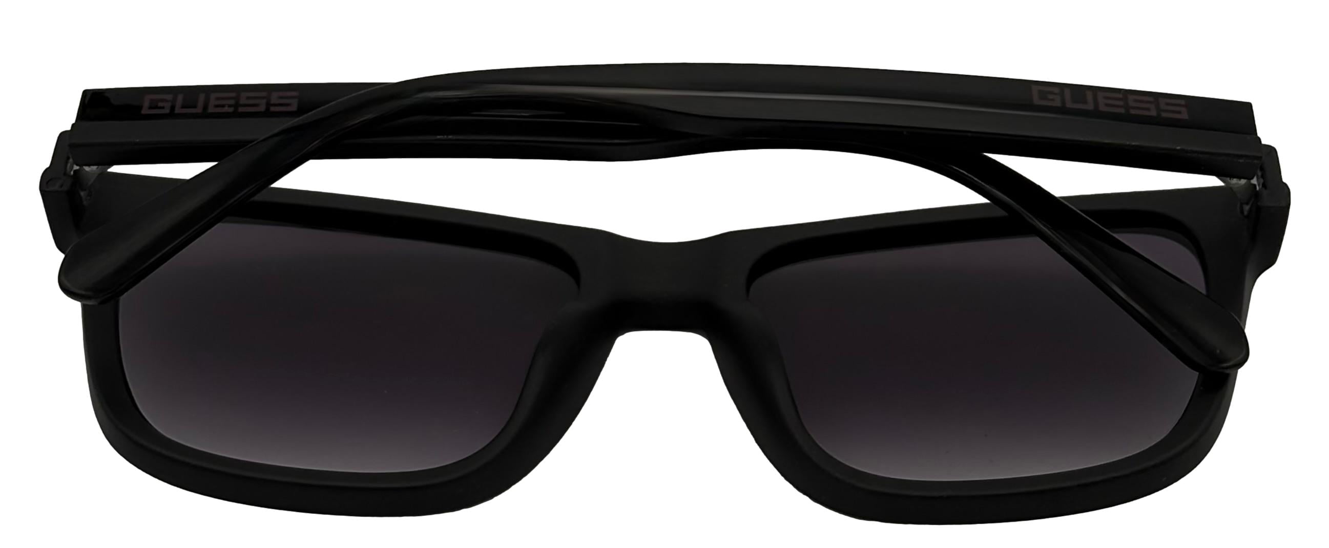 Guess Sunglass Mens Matte Black Square, Gradient Lens GF0254. 2B