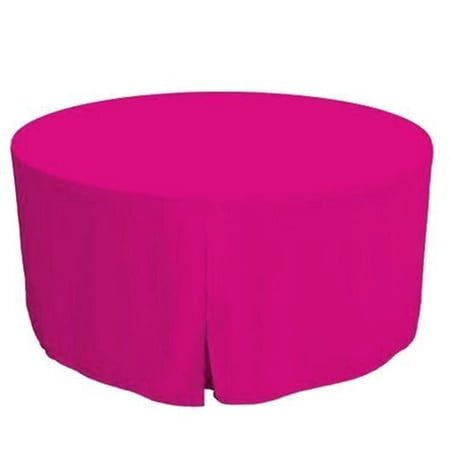 tablecloth foldable polyester trade inch round pink table