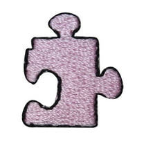 ID 3195A Lot of 2 Puzzle Piece Patch Picture Game Craft Embroidered Iron On Applique