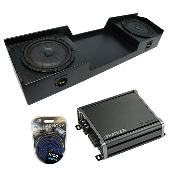 99-06 GMC Sierra Ext Truck Kicker CompVT CVT10 Dual 10" Rhino Sub Box CXA800.1