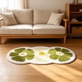 thumbnail image 2 of Floral Area Rug Carpet Blanket, Soft Polyester Throw for Bedroom Living Room, Non-Slip Backing, Washable, 1 Piece, 2 of 6
