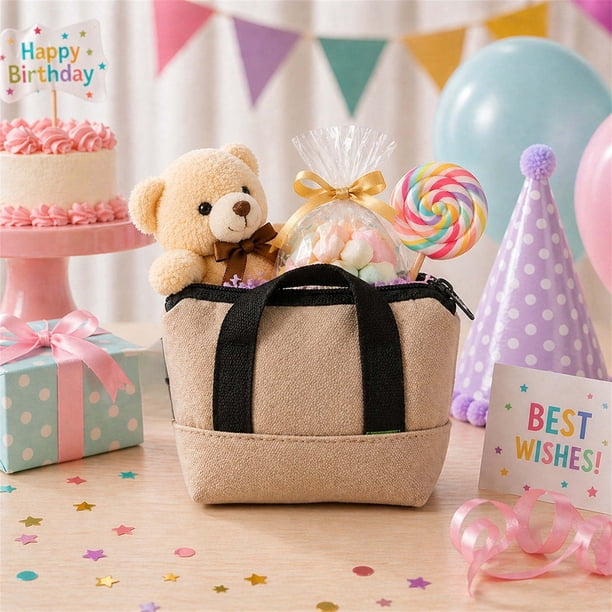 Small Gift Bag Canvas Bag Mini Tote Bag Gift Decoration