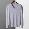 thumbnail image 5 of Men's V Neck Knit Sweater Long Sleeve Pullover Casual Lightweight Sweater, 5 of 8
