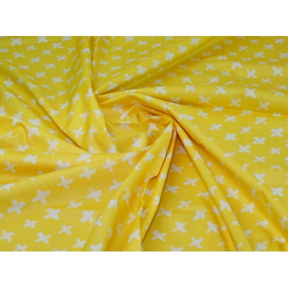 Minerva 100% Cotton Fabric Yellow - per yard