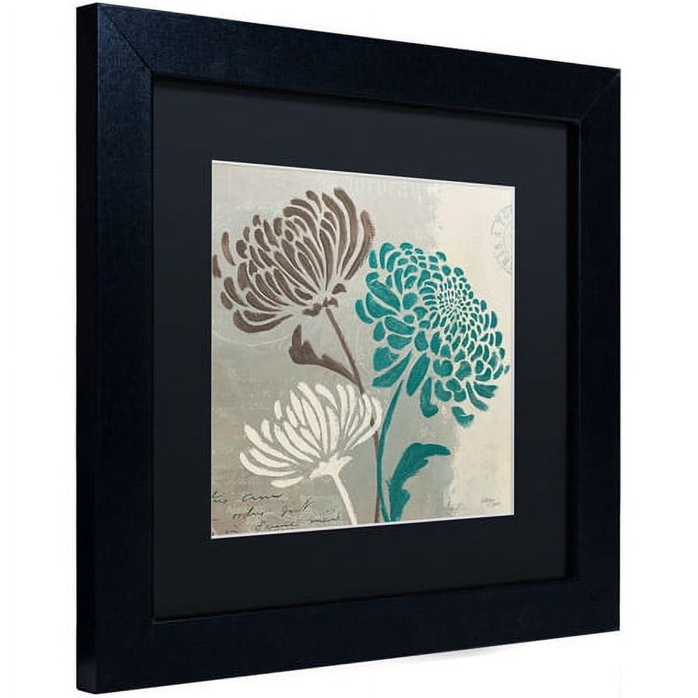 Trademark Fine Art "Chrysanthemums II" Canvas Art by Wellington Studio, Black Matte, Black Frame