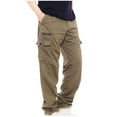 thumbnail image 2 of FAIWAD Men's Cargo Pants Stretch Elastic Waist Sports Trousers Loose Lightweight Cargo Pants with Pockets, 2 of 4