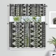 thumbnail image 2 of Boho Kitchen Curtains for Windows – Rustic Tribal Floral Print Cafe Curtains, Vintage Bohemian Geometric Panels for Home Décor, 2 of 6