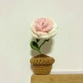 thumbnail image 5 of DIY Handwoven Mini Potted Flower Rose Office Desktop Ornamental Potted Plants Woolen Thread Finished Product Home Decoration, 5 of 16
