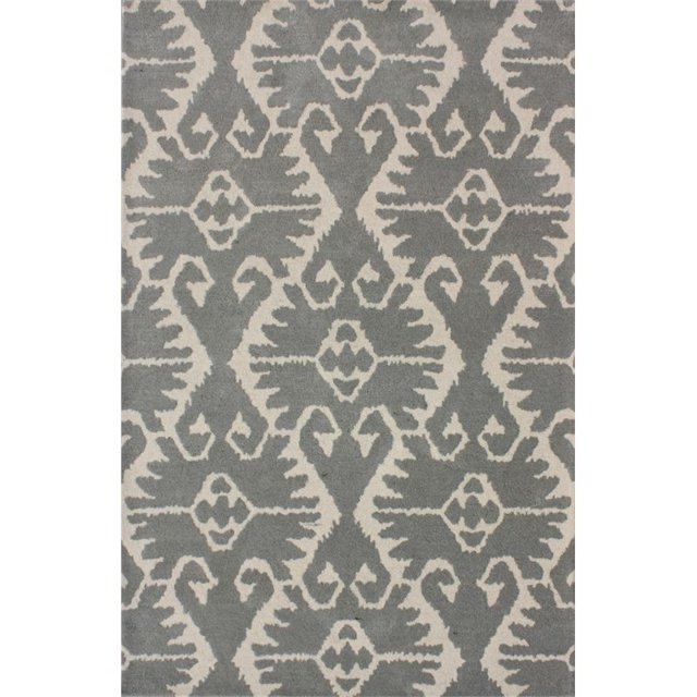 Safavieh Wyndham Collection WYD323G Handmade Grey and Ivory Wool Area Rug, 2 feet by 3 feet (2' x 3')