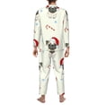 thumbnail image 5 of Kll Christmas Pug Dog Sleepwear Mens Flannel Pajamas,Long Cotton Pj Set, 5 of 9