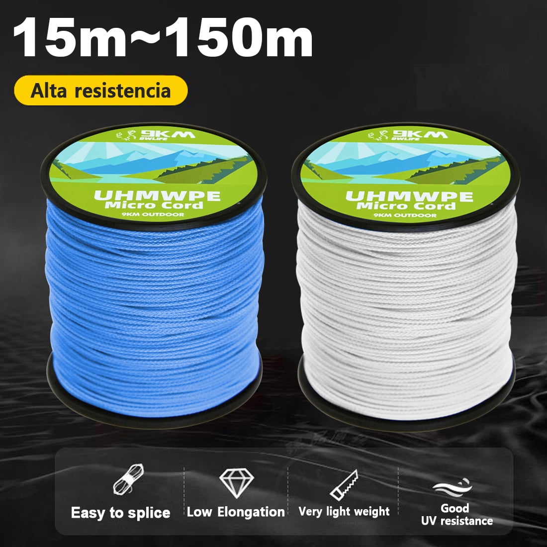 FishTrip 45KG~340KG Kitesurfing Line UHMWPE Cord Fishing Assist