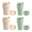 4PK Pink-Green, variant on BEQU 500ml/17 Fl Oz Collapsible Silicone Coffee Mug Tumbler, Reusable, BPA Free, Dishwasher-Safe, Leak Proof, Use for Home Office Sports Travel Gym Camping Hiking (2PK Pink-Green)