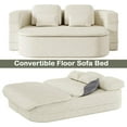 thumbnail image 5 of 75" Convertible Folding Sofa Bed,Full Size Sleeper Sofa with Blanket,Modern Chenille Fabric Floor & Futon Loveseat Couch,Memory Foam Folding Mattress Sleeper for Living Room, 5 of 7