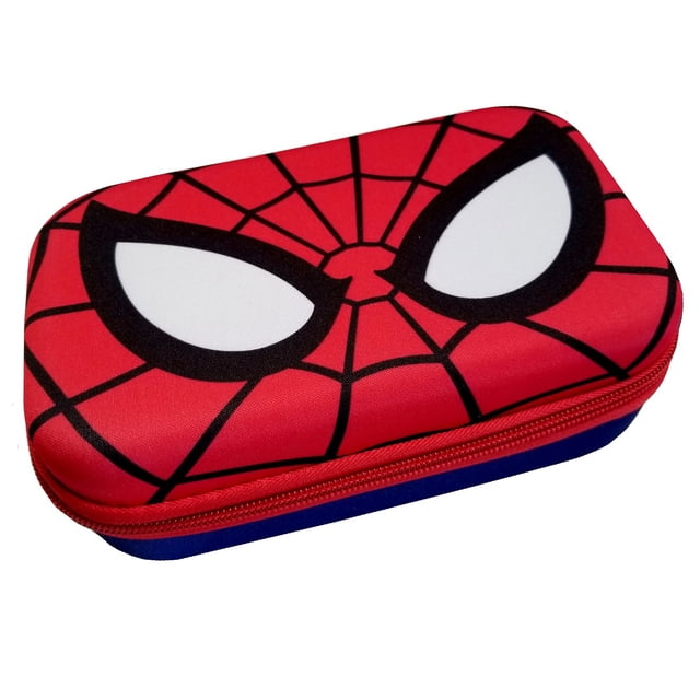 Estuche para lápices y almacenamiento, diseño innovador, carcasa rígida, Spider-Man