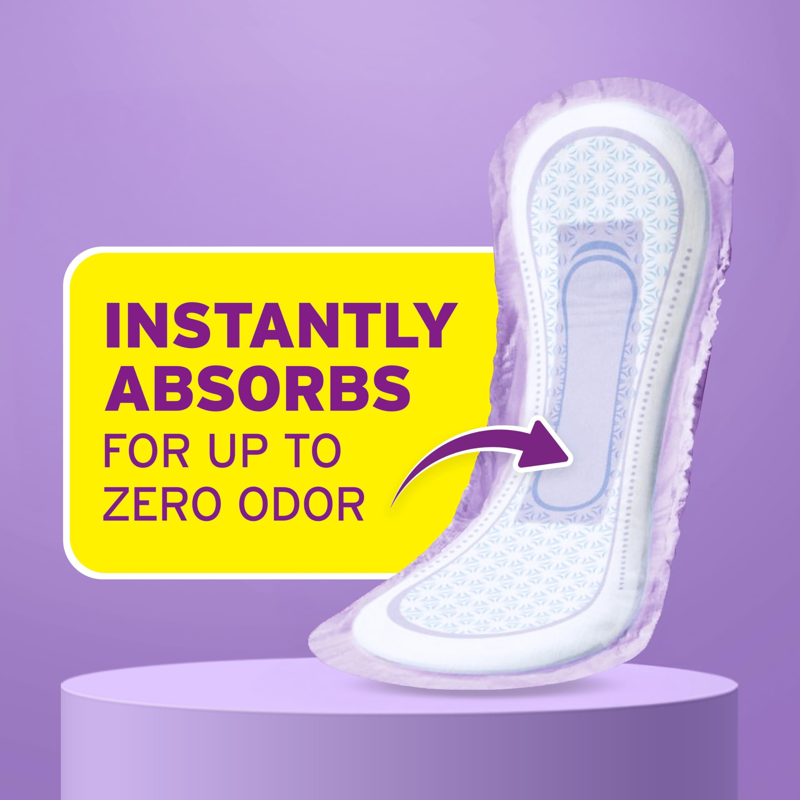 Poise Incontinence Pads for Women, Ultra Absorbency, 7-Drop, Long, 78 Count