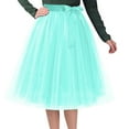 thumbnail image 4 of Women's Skirt Tutu Adult Lolita Short Petticoat Midi Skirt For Dressy Occasions Womens Casual A Line Mini Skirt Cow Skirt Women Bohemian Skirts for Women Insulated Skirt Table Skirt 12 Drop Bed Skirt, 4 of 8