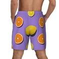 thumbnail image 4 of Haiem Yellow Lemon And Orange Men'S Quick-Dry Swim Trunks: Comfortable Beach Shorts With Mesh Lining And Pockets - Ideal For Swimming And Sunbathing X-Large, 4 of 9
