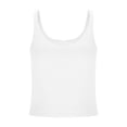 thumbnail image 4 of Adeawade Womens Tank Tops Summer Sleeveless Tank Top Solid Color Square Neck Camisole With Built In Bra Versatile Clothes White 2Xl, 4 of 6