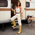 thumbnail image 2 of DREAM PAIRS Women's Knee High Boots Square Toe Tall Boots Pull-On Western Stitching Block Heel Fashion Boots, 2 of 8
