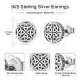 thumbnail image 6 of Midir&Etain Celtic Earring Sterling Silver Viking Earrings Hypoallergenic Stud Earrings Norse Jewellery Rune Gifts for Men Women Birthday, 6 of 7