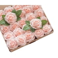 thumbnail image 1 of 25 piezas de flores falsas XCF rosas de espuma con tallos para hacer ramos de novia decoración del hogar, 1 of 4