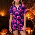 thumbnail image 2 of Leey-World Baby Girl Halloween Pajamas Girls Pajama Set With Cute Print Home Short Sleeve Shorts Pajama Set, 2 of 5