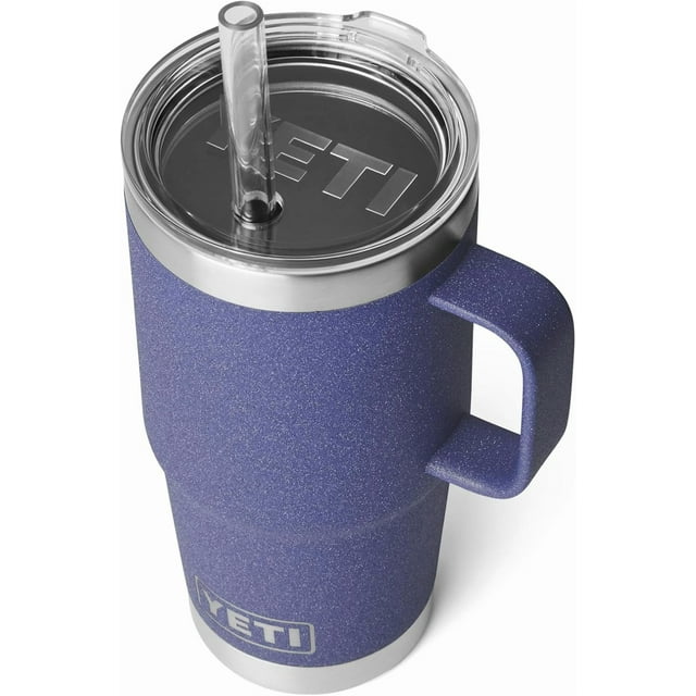 YETI Rambler Tasse en Paille 25 oz, Isolée sous Vide, Acier Inoxydable, Poussière de Lune