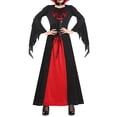 thumbnail image 1 of Lucakuins Disfraz de Halloween para mujer, disfraz de vampiro, vestidos de manga larga con cuello en contraste, conjunto para trajes de fiesta de Cosplay Lucakuins  moda, 1 of 9