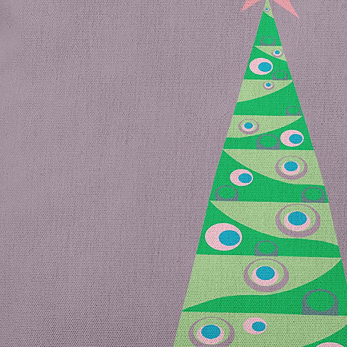 20" x 20" Simply Daisy Cartoon Christmas Tree Polyester Accent Pillow, Light Purple Qty 1