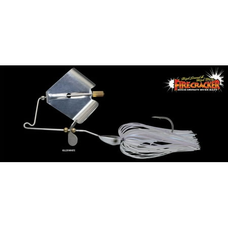 UPC: 0843459014378 | Jackall Fishing FIRECRACKER 3/8OZ WHT Buzz Baits [JFCRA38-KW]