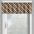 thumbnail image 4 of Ambesonne Halloween Valance & Curtain, Catstooth Pattern, 55"x45", Orange Black White, 4 of 6