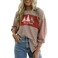 thumbnail image 2 of Neewe Christmas Sweatshirts for Women Striped Long Sleeve Tshirt Cute Xmas Tree Pullover Tops, 2 of 5