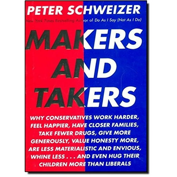 Pre-Owned Makers and Takers: Why conservatives work harder, feel happier, have closer families, take fewer drugs, give more generously, value honesty more, are... (Hardcover) 038551350X 9780385513500