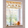 thumbnail image 4 of Valances for Windows Orange Pumpkin Rod Pocket Cafe Window Treatments Valance Curtains for Kitchen Bathroom Laundry Basement Windows 42"x12", 4 of 6