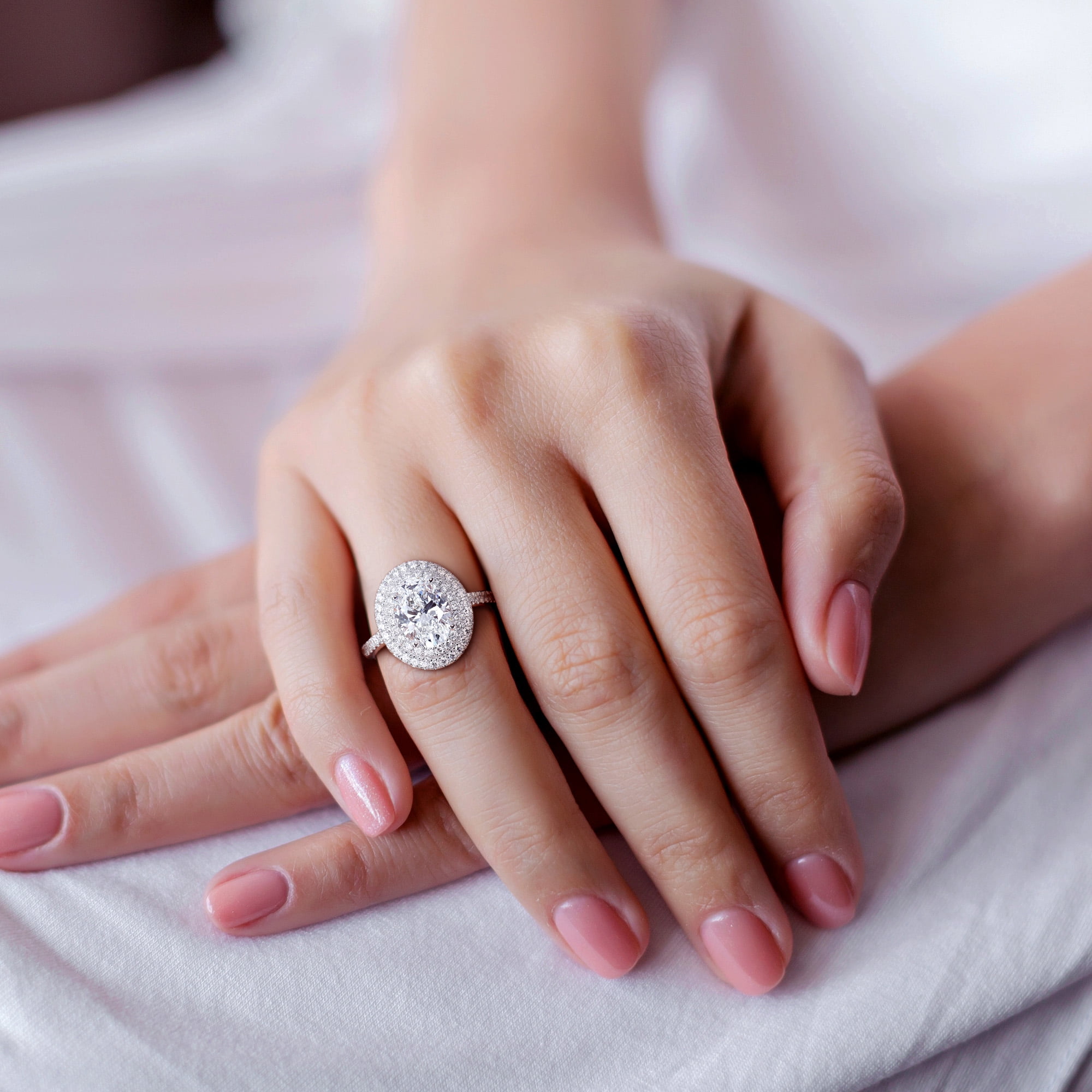 Created Forever Women's 2 1/2 CT Lab Created Diamond 14K White Gold Engagement Ring (G-H, VS1-VS2)