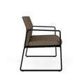 thumbnail image 4 of Lesro Gansett Polyurethane Reception Loveseat Waiting Room Guest in Black/Castillo Quarry Brown, 4 of 7