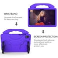 thumbnail image 4 of Kids Case for Samsung Galaxy Tab A7 10.4" 2020 Model (SM-T500/T505/T507), [Folding Kickstand and Handle], Rubber Silicone Shockproof Protective Cover for Galaxy Tab A7 10.4 inch, Purple, 4 of 6