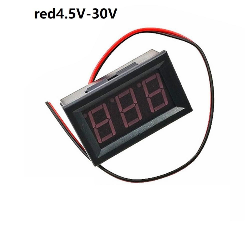 LED 4.5V~30V Digital Display Voltmeter Car Motorcycle Voltage Gauge Panel ane 